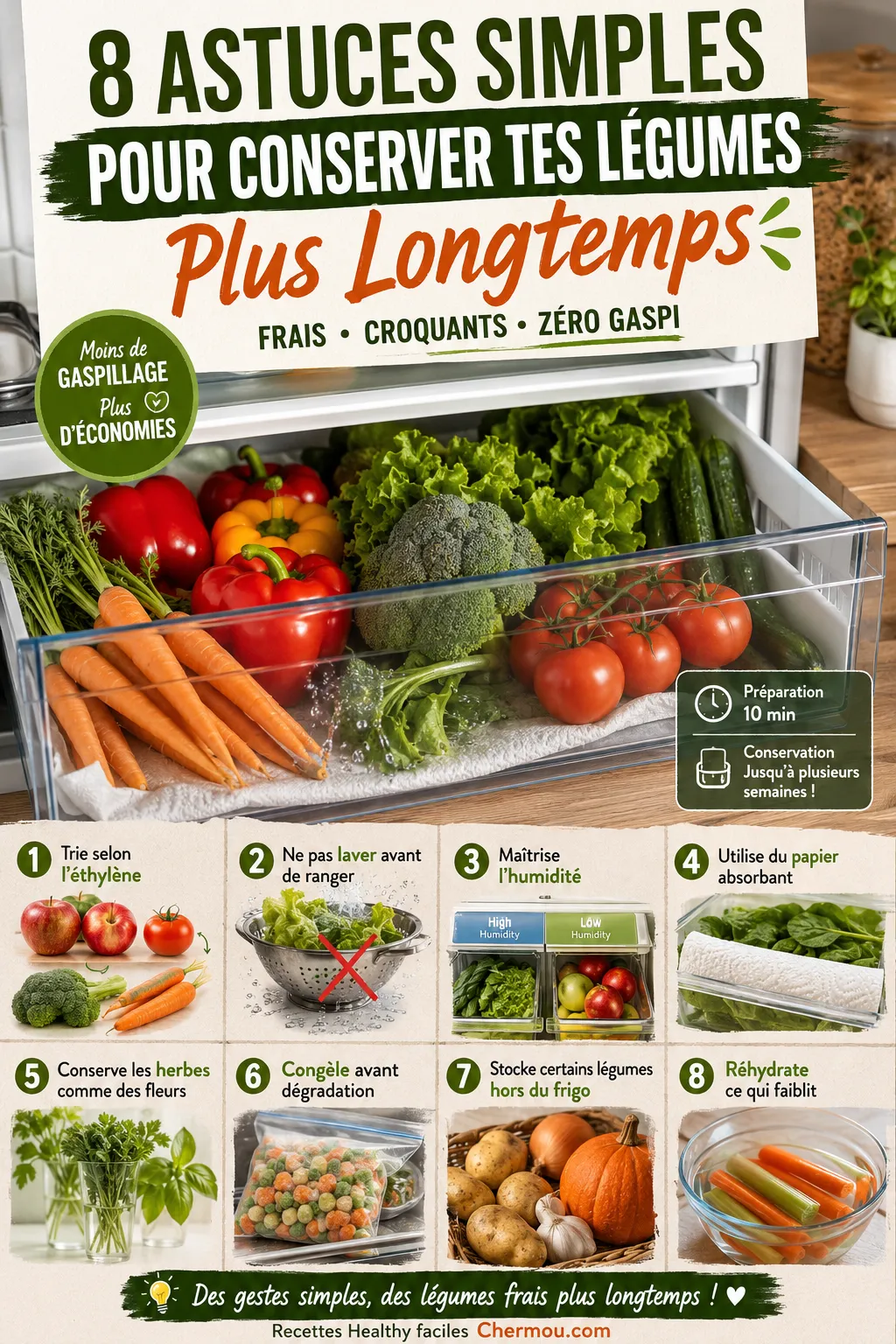 8 Astuces Simples pour Conserver tes Légumes Plus Longtemps (Sans Perte de Saveur)