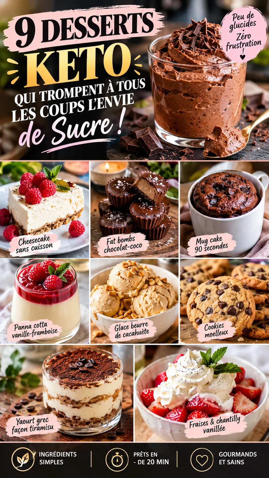 9 desserts keto qui trompent à tous les coups l'envie de sucre