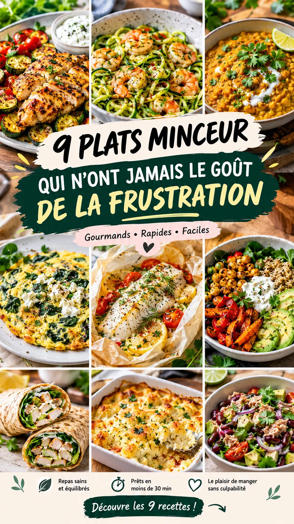 9 plats minceur qui n'ont jamais le goût de la frustration