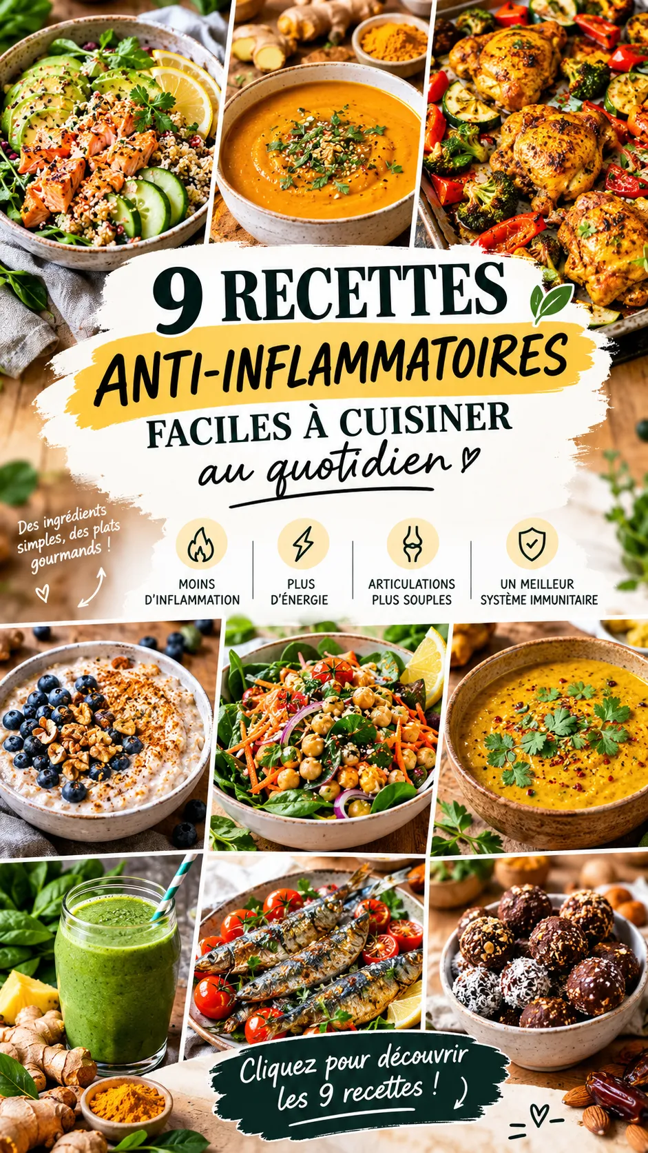 9 recettes anti-inflammatoires faciles à cuisiner au quotidien