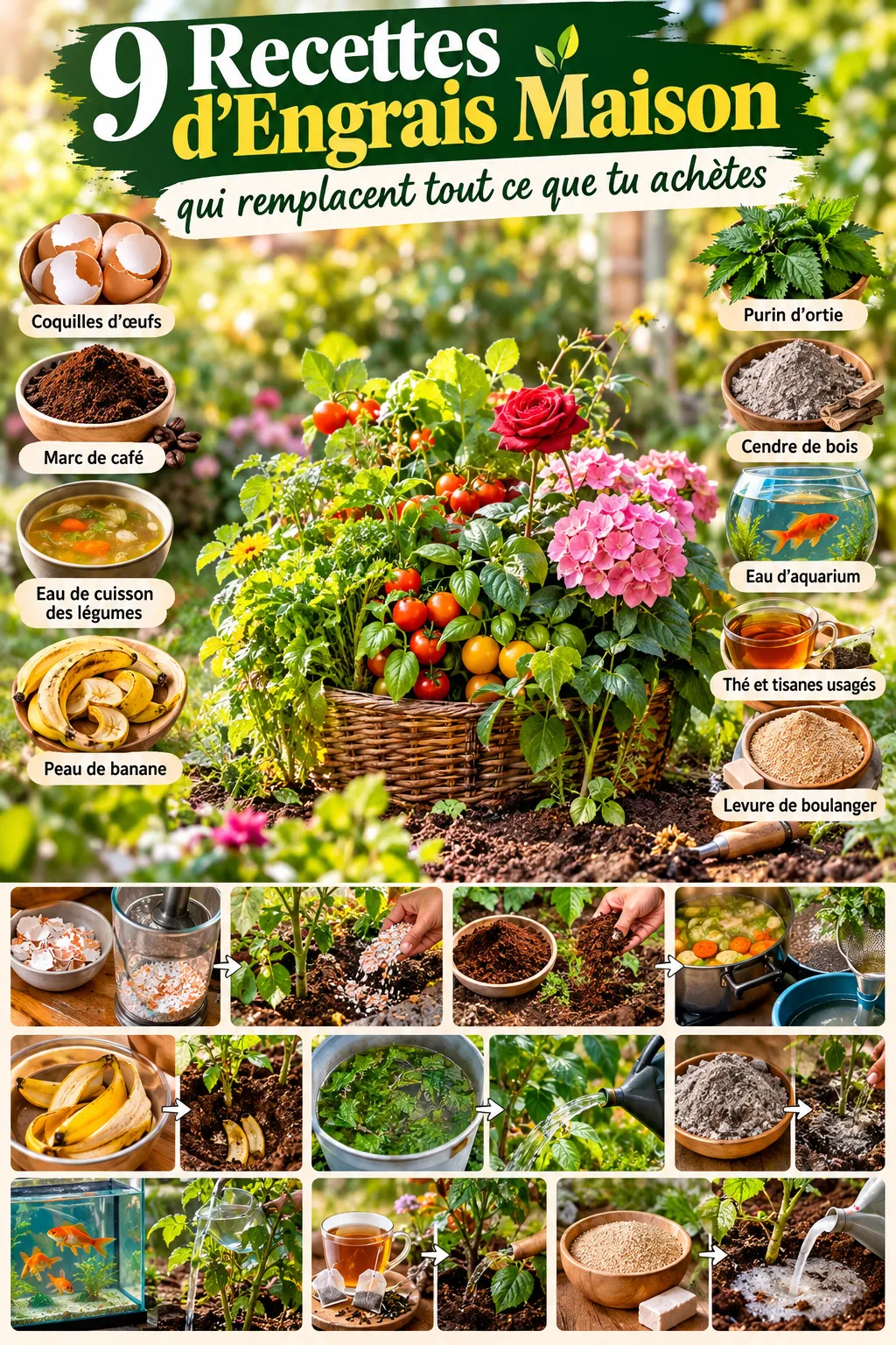 9 recettes d'engrais maison qui remplacent tout ce que tu achètes
