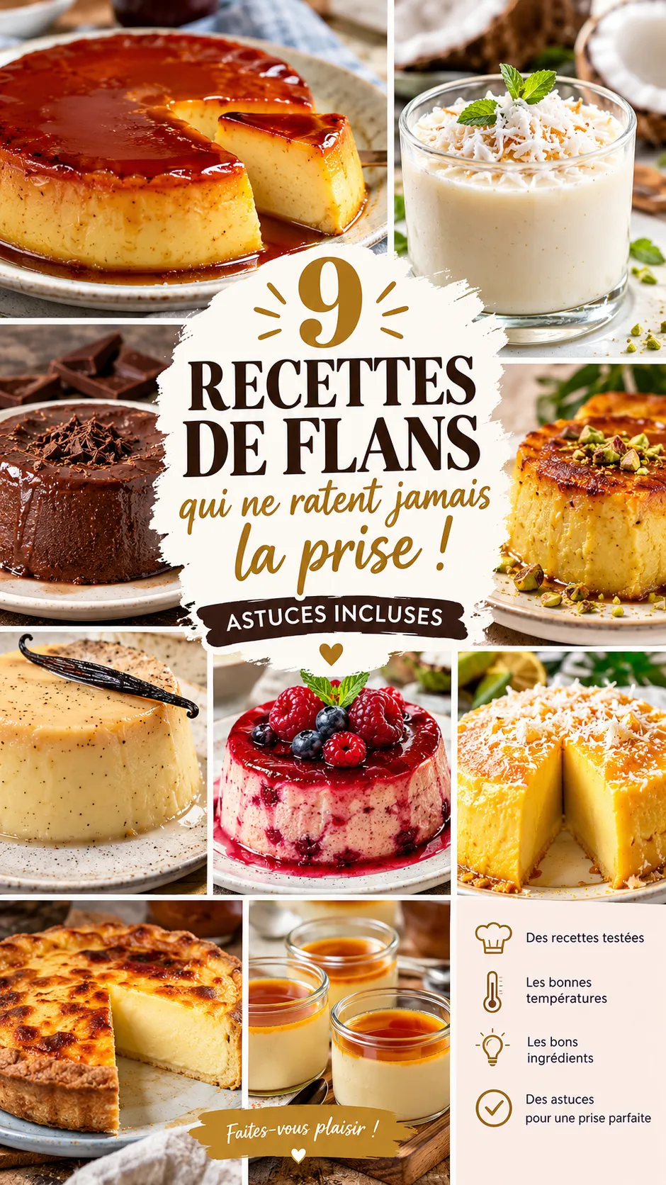 9 recettes de flans qui ne ratent jamais la prise (astuces incluses)