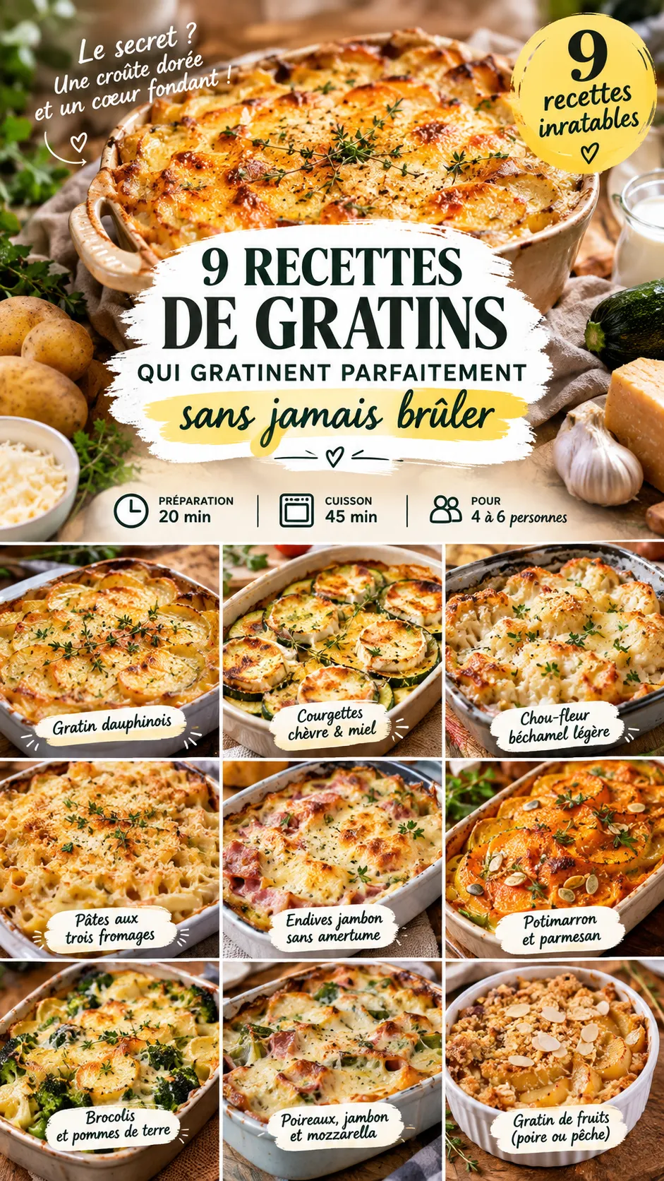 9 recettes de gratins qui gratinent parfaitement sans jamais brûler