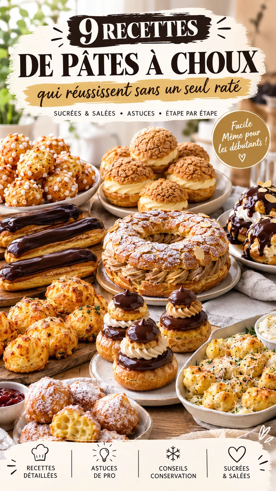 9 recettes de pâtes à choux qui réussissent sans un seul raté