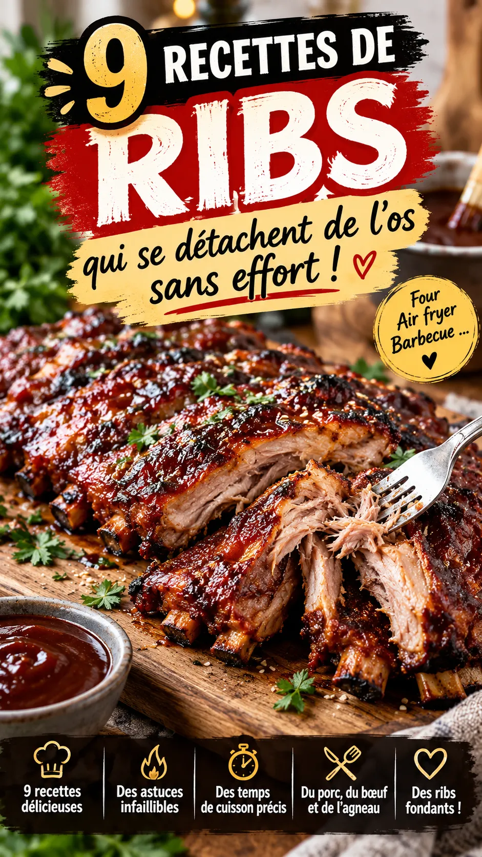 9 recettes de ribs qui se détachent de l'os sans effort (four, air fryer, barbecue)