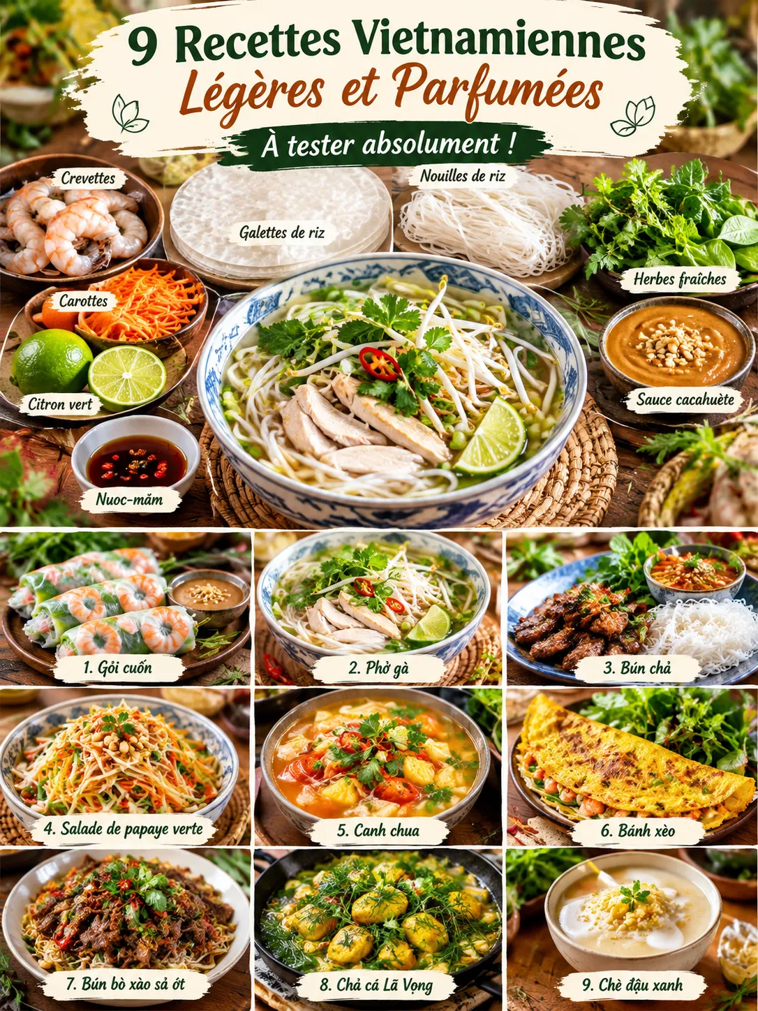 9 recettes de Vietnam légères et parfumées — à tester absolument