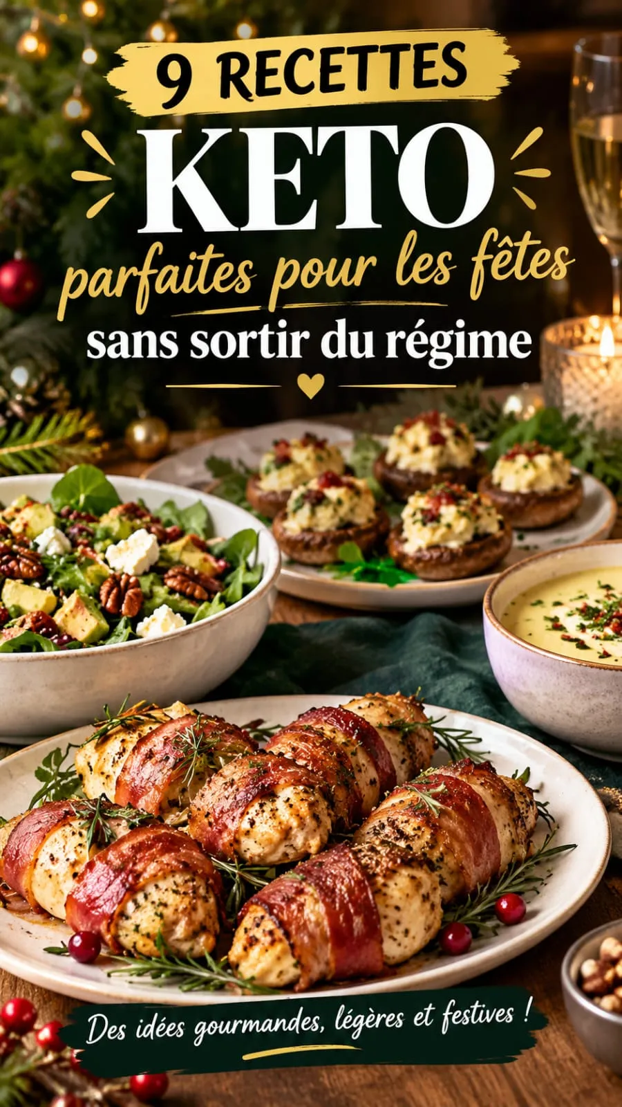 9 recettes keto parfaites pour les fêtes : le menu complet sans sortir du régime