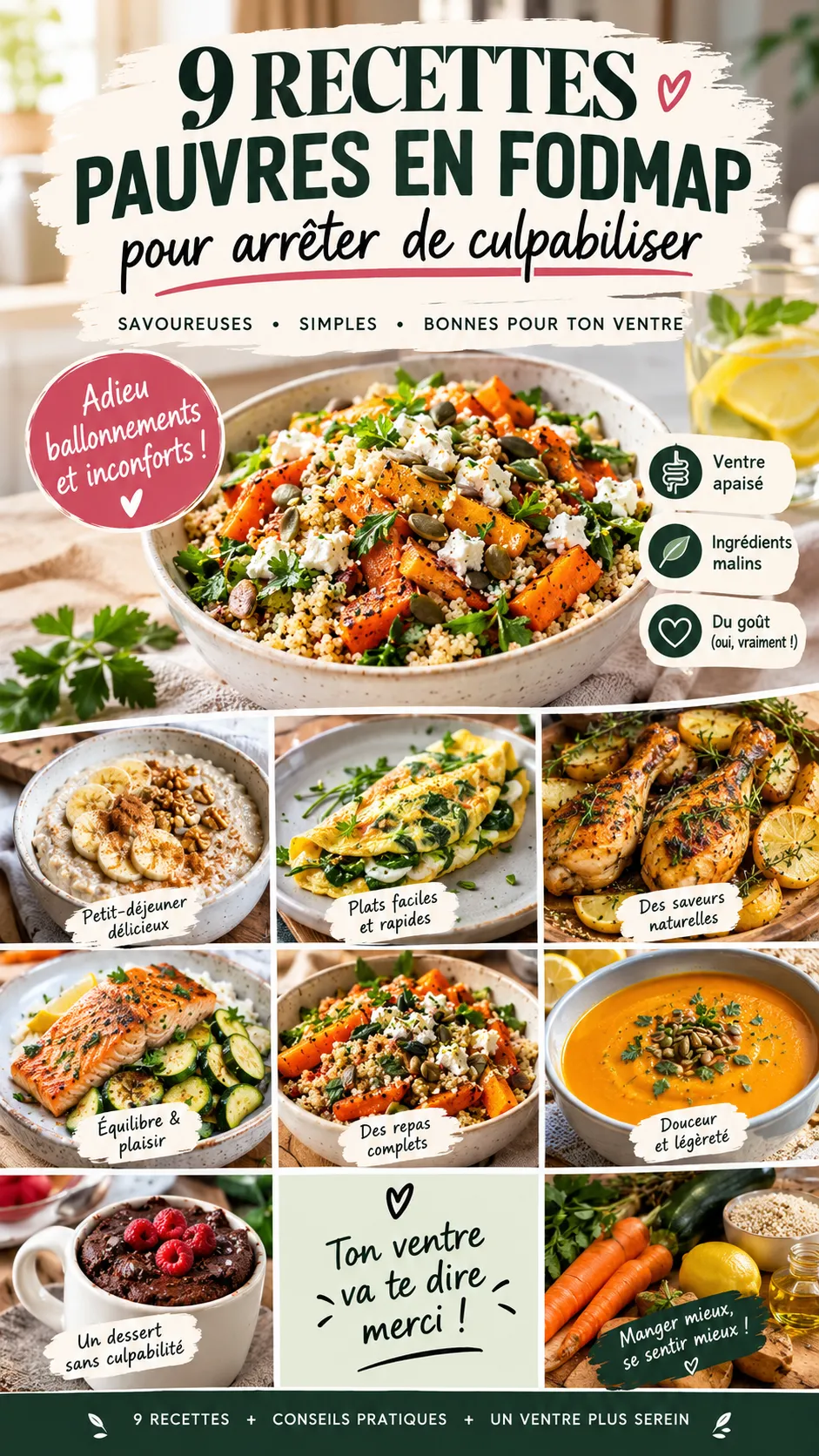 9 recettes pauvres en FODMAP pour arrêter de culpabiliser