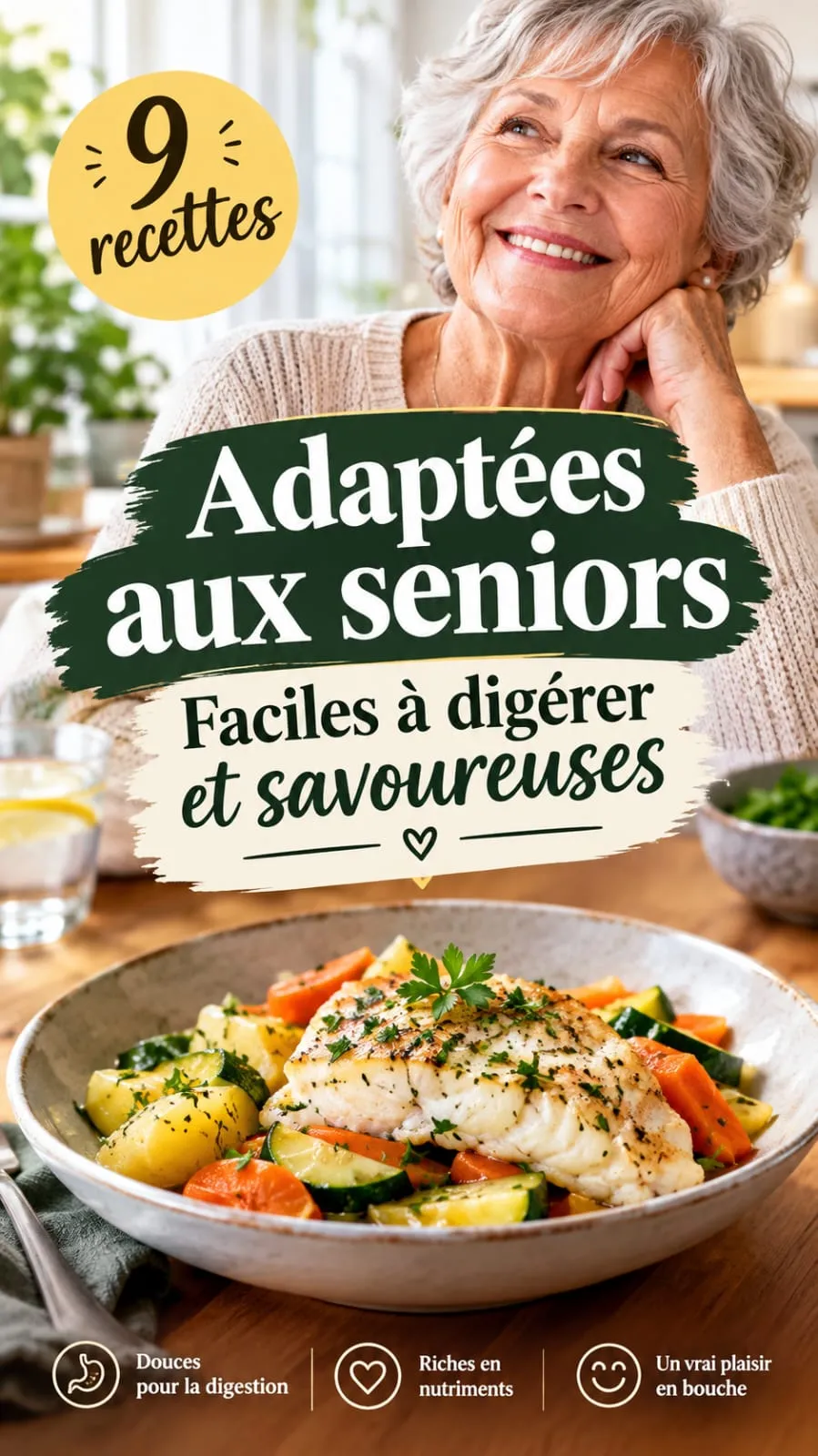 9 recettes pour seniors faciles à digérer et savoureuses (tendres, simples, protéinées)