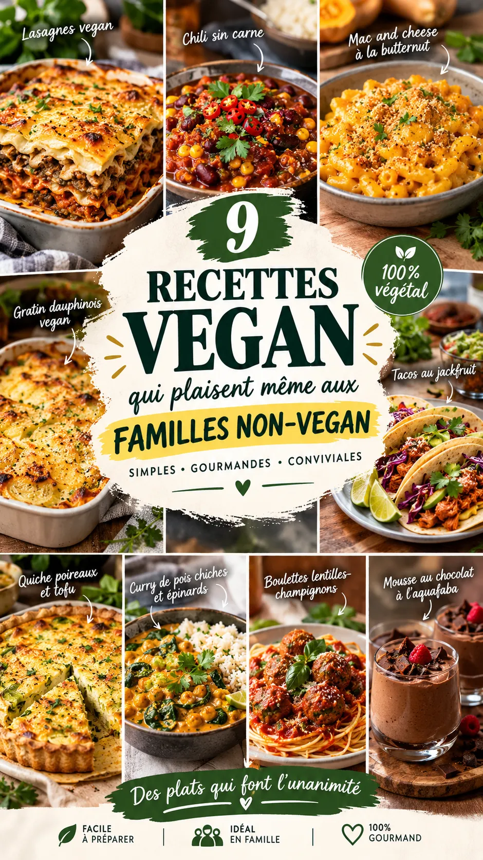 9 recettes vegan qui plaisent même aux familles non-vegan
