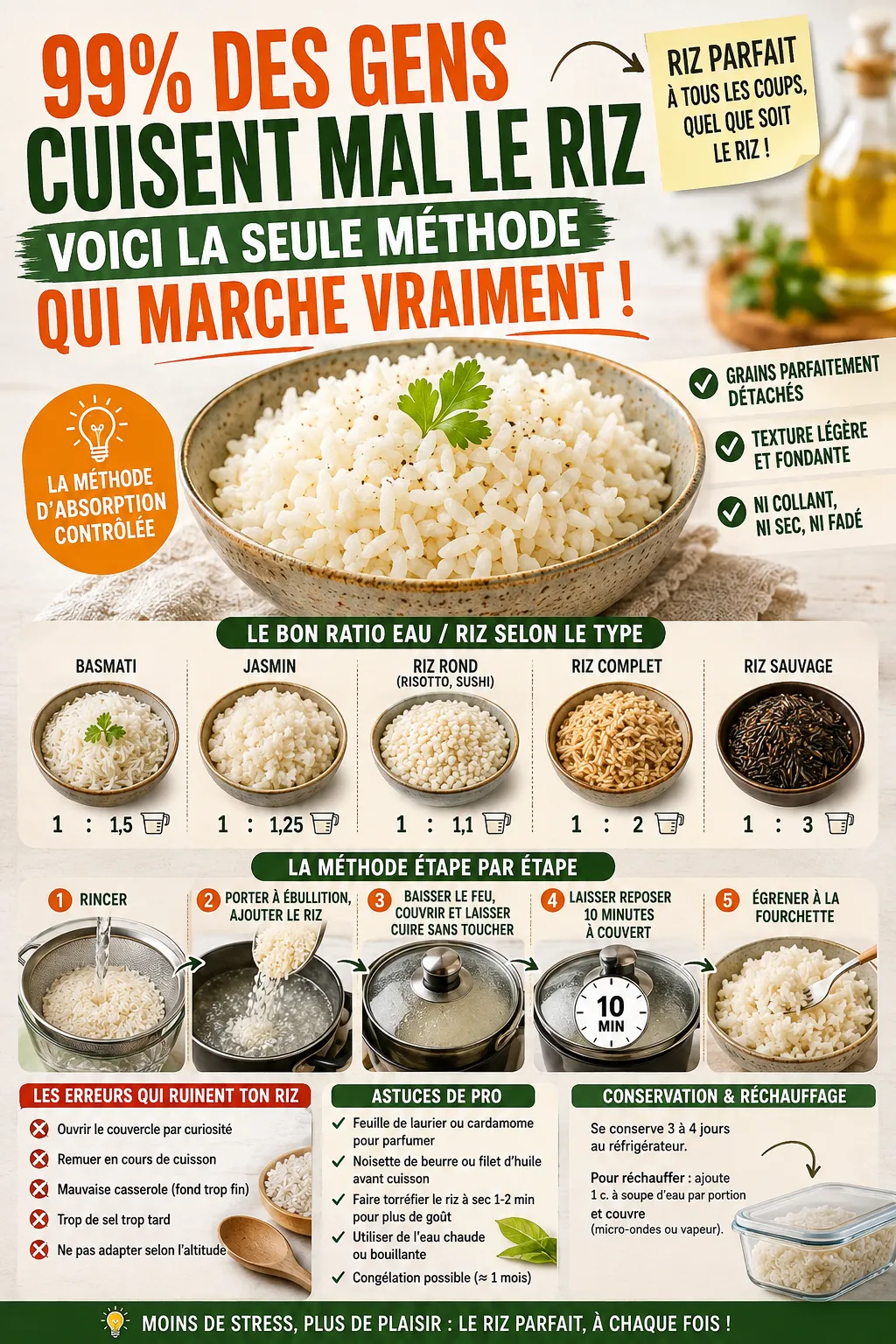 99% Des Gens Cuisent Mal Le Riz : Voici La Seule Méthode Qui Marche Vraiment