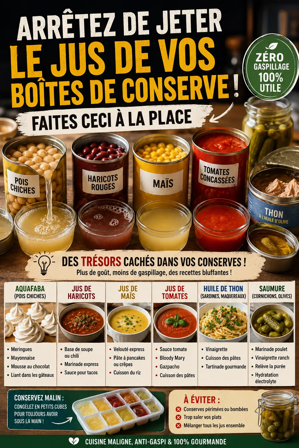 Arrêtez de jeter le jus de vos boîtes de conserve ! Faites ceci à la place