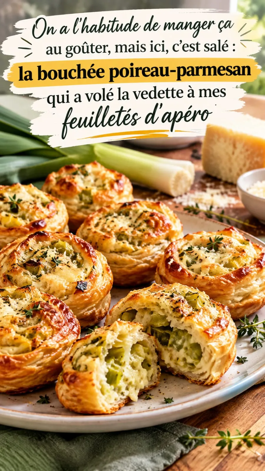 Bouchées poireau-parmesan : le feuilleté salé qui a volé la vedette à mes apéros