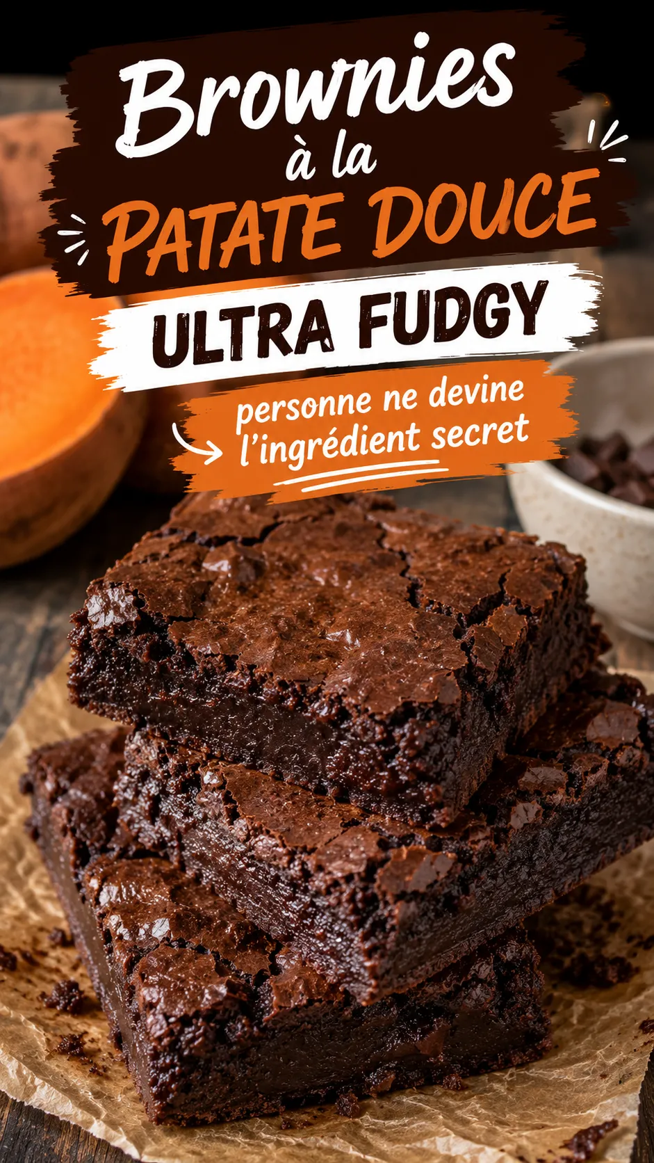 Brownies à la patate douce ultra fudgy — personne ne devine l'ingrédient secret