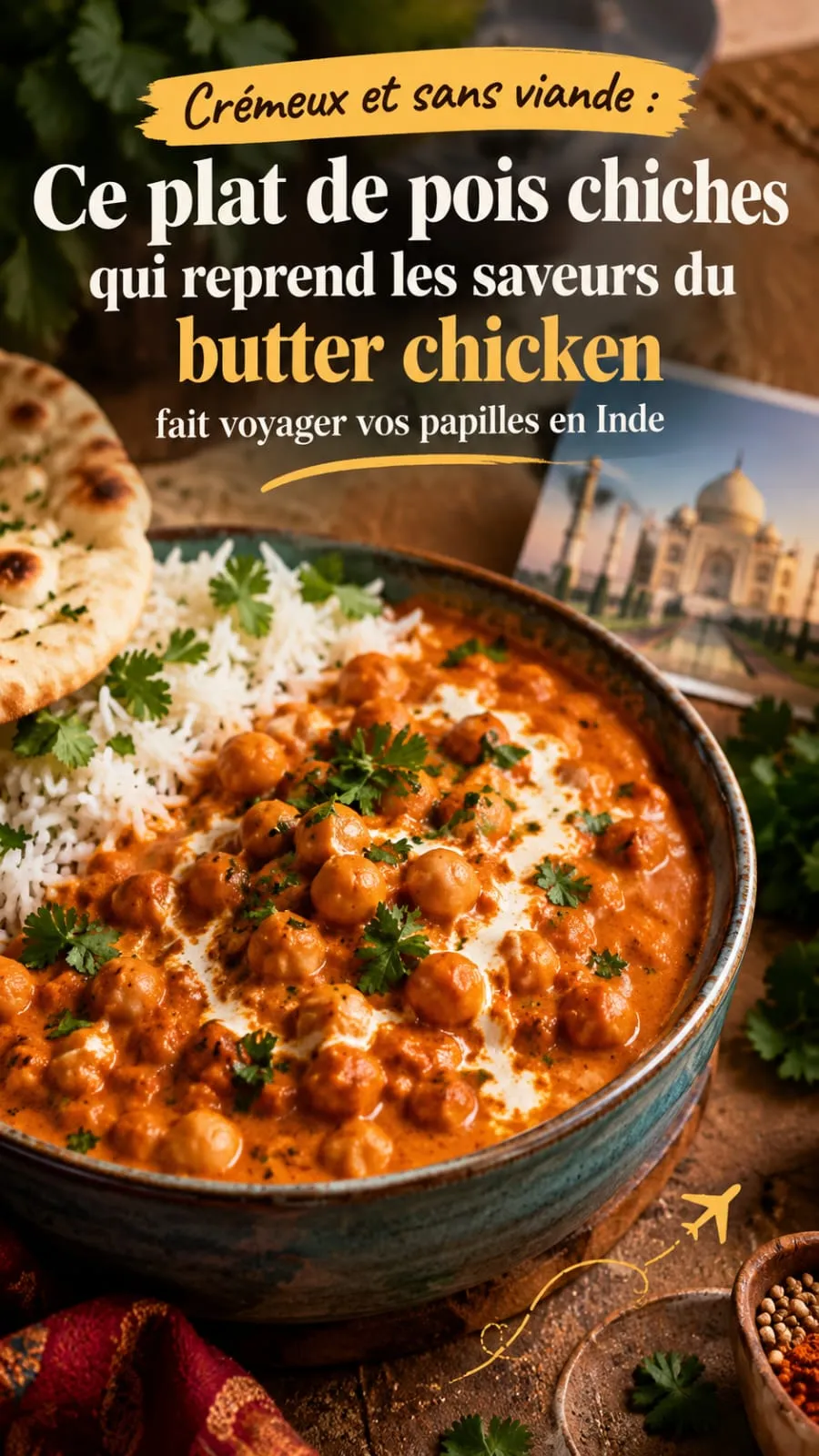 Butter chickpeas crémeux : le plat de pois chiches façon butter chicken, 100 % végétarien