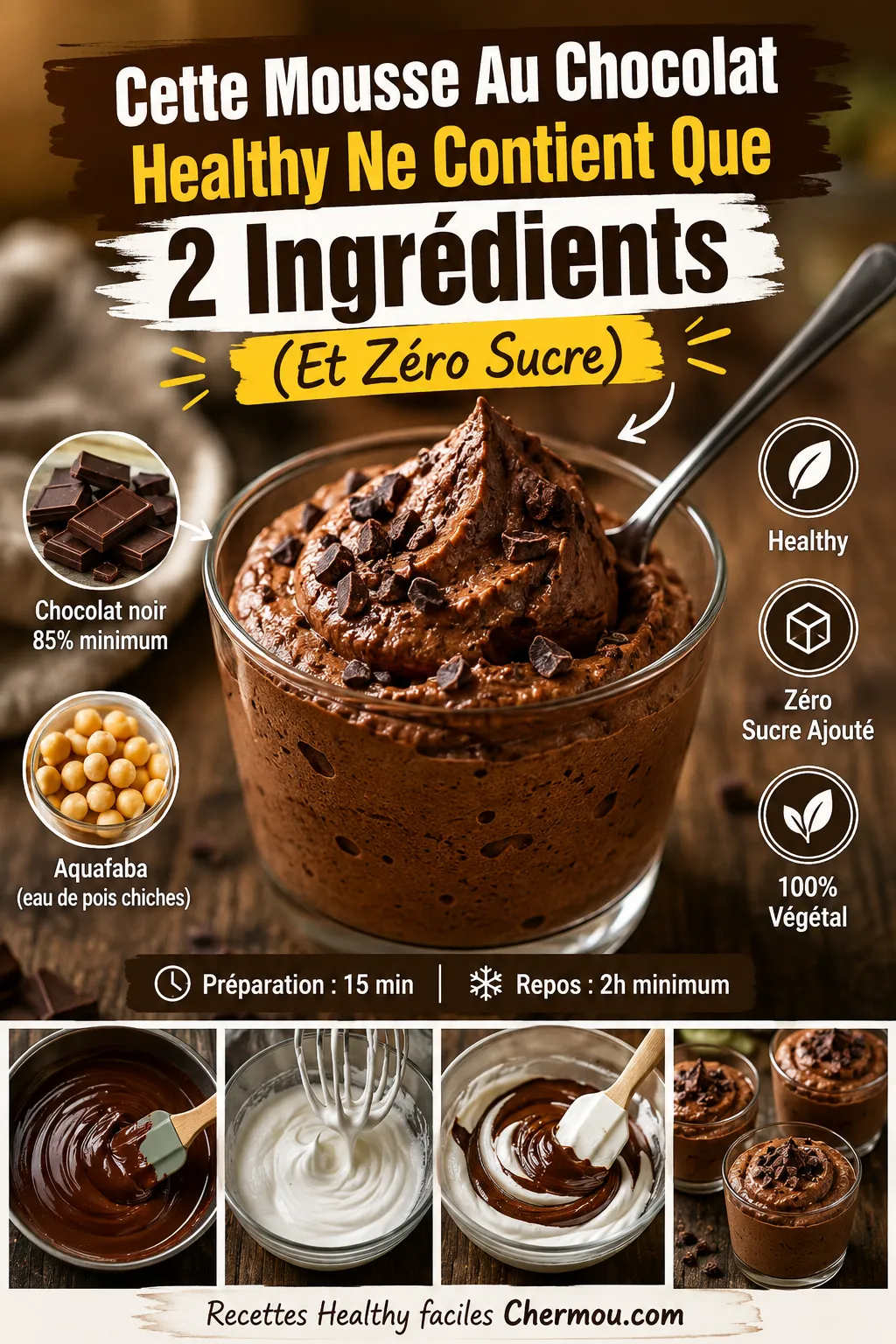 Cette Mousse Au Chocolat Healthy Ne Contient Que 2 Ingrédients (Et Zéro Sucre)