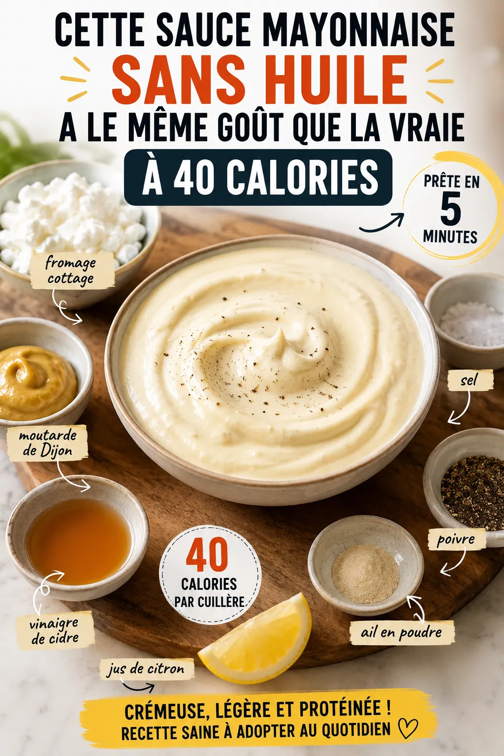 Cette sauce mayonnaise sans huile a le même goût que la vraie (à 40 calories)