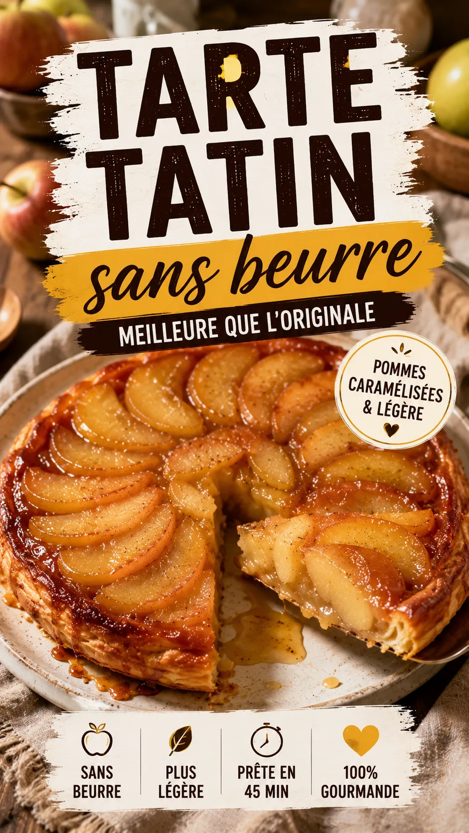 Cette tarte tatin sans beurre est meilleure que l'originale — testez-la