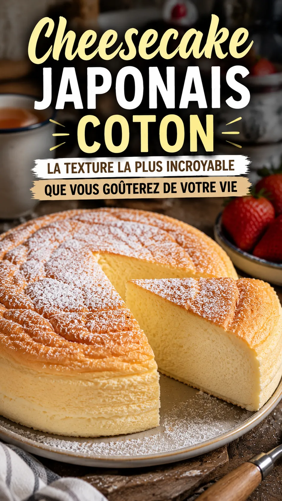 Cheesecake japonais coton — recette authentique du soufflé cheesecake (texture nuage)