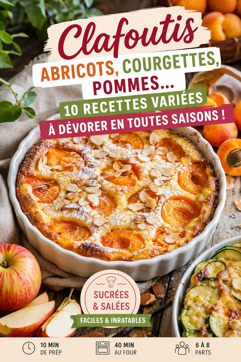 Clafoutis : abricots, courgettes, pommes... 10 recettes variées à dévorer en toutes saisons