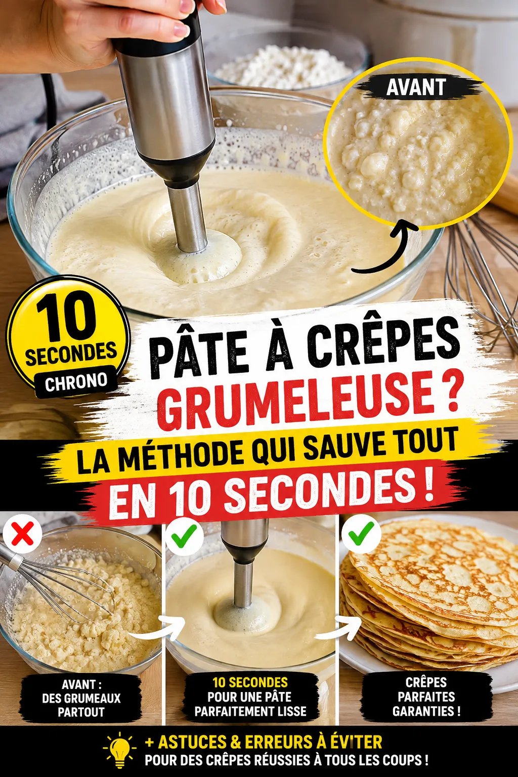 Comment Rattraper Une Pâte À Crêpes Avec Des Grumeaux En 10 Secondes