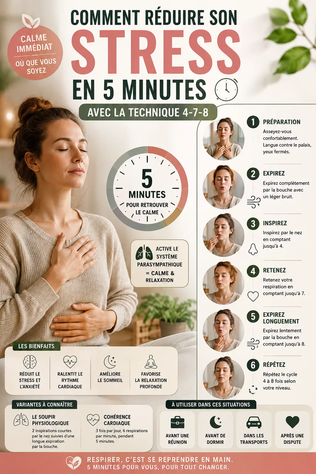 Comment Réduire Son Stress En 5 Minutes Grâce À Cette Technique Respiratoire (4-7-8)