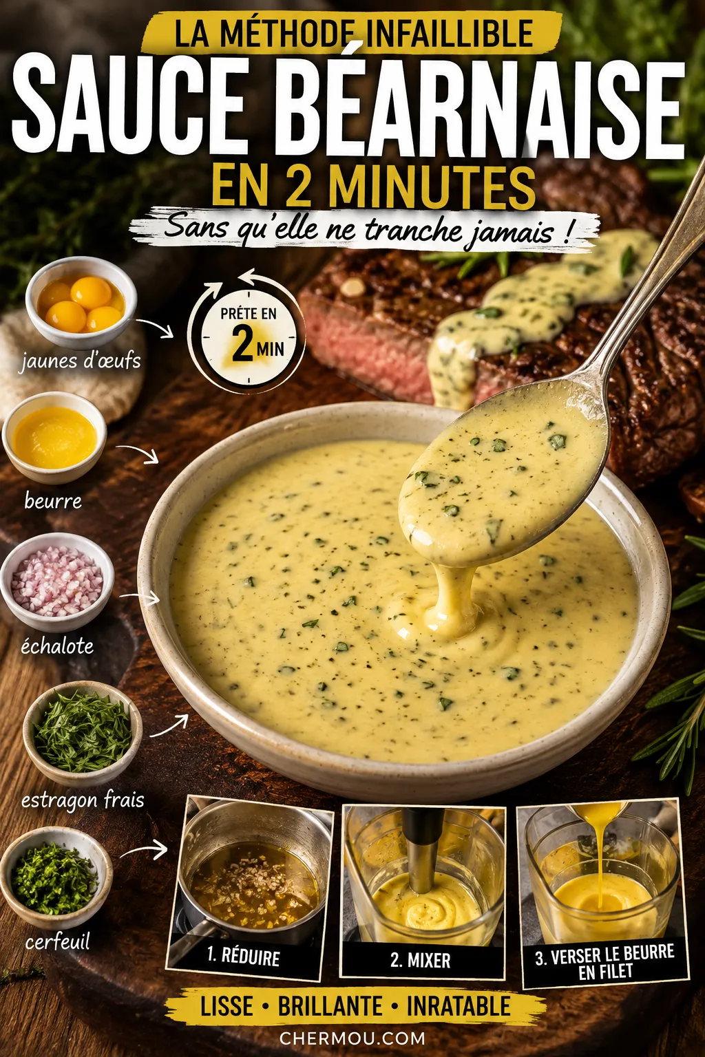 Comment Réussir Une Sauce Béarnaise En 2 Minutes Sans Qu'elle Ne Tranche Jamais