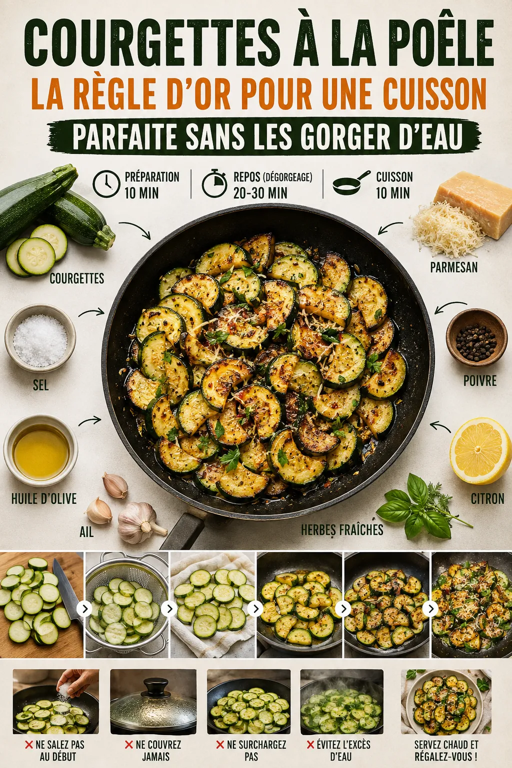 Courgettes à la poêle : la règle d'or à suivre pour une cuisson parfaite sans les gorger d'eau