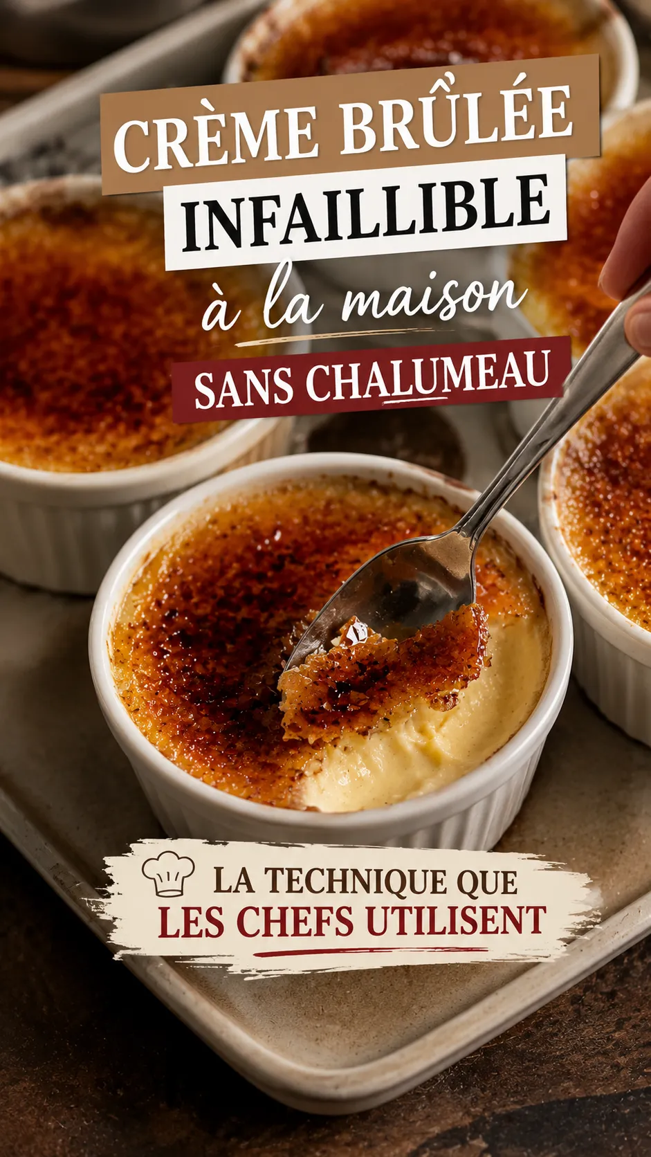 Crème brûlée infaillible à la maison sans chalumeau — la technique que les chefs utilisent