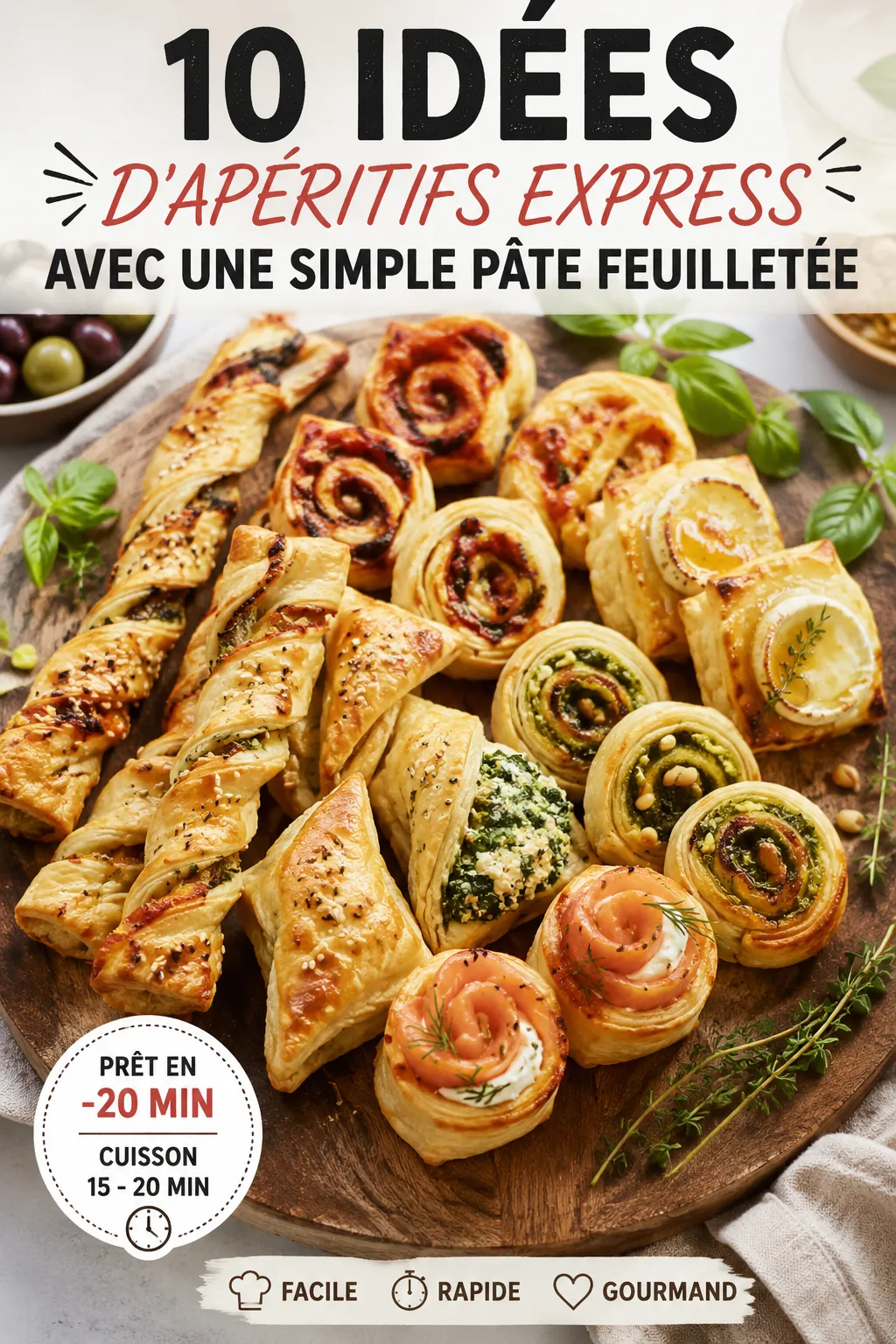 10 Idées D'Apéritifs Express Avec Une Simple Pâte Feuilletée