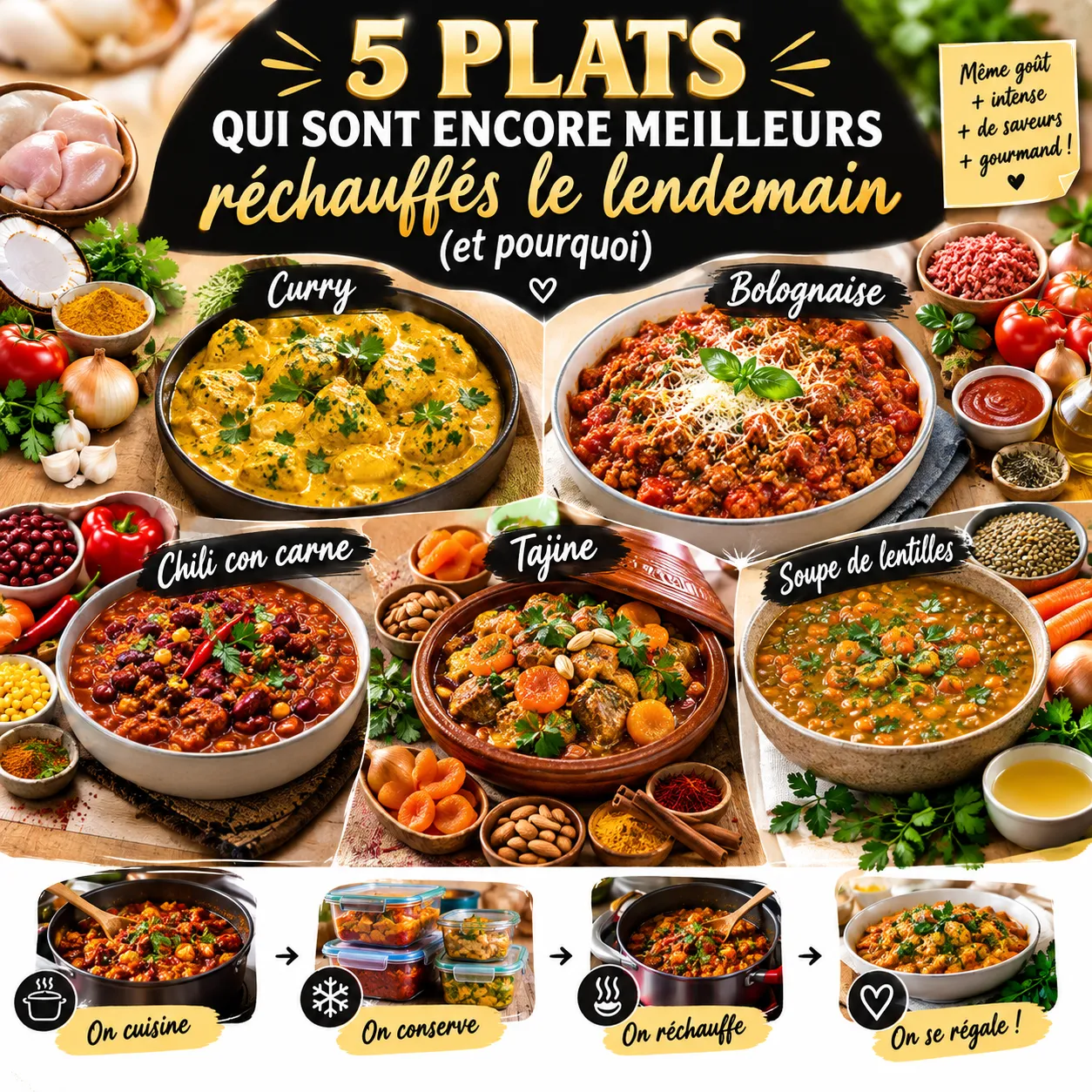 5 plats qui sont encore meilleurs réchauffés le lendemain (et pourquoi)