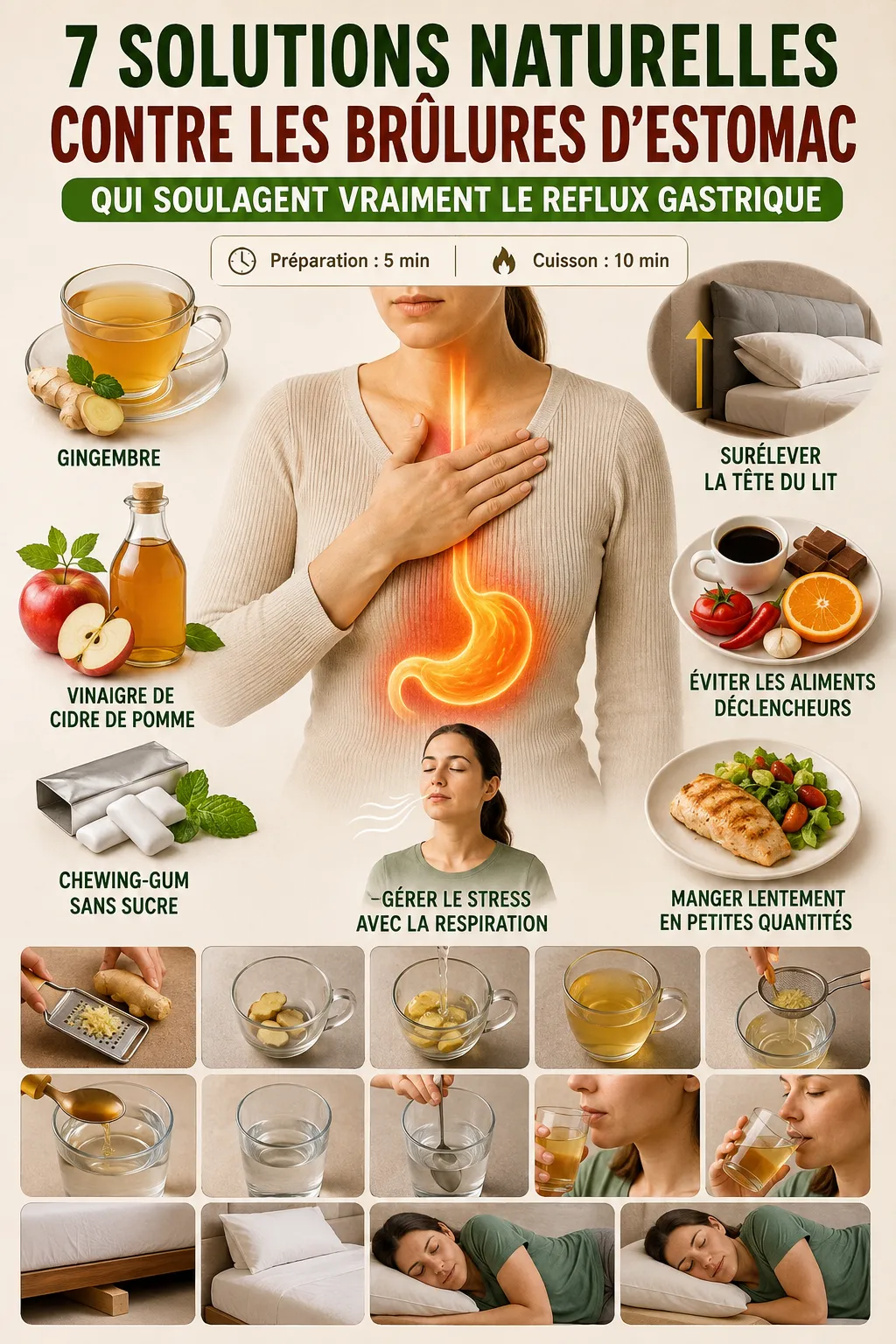 Brûlures d'estomac : 7 solutions naturelles qui soulagent vraiment le reflux gastrique