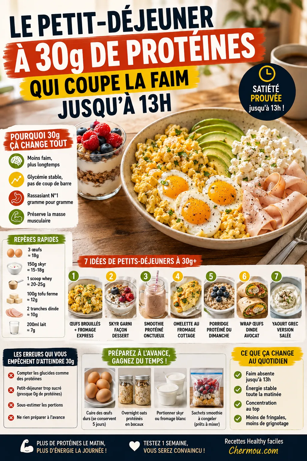 Le Petit-Déjeuner À 30g De Protéines Qui Coupe La Faim Jusqu'à 13h
