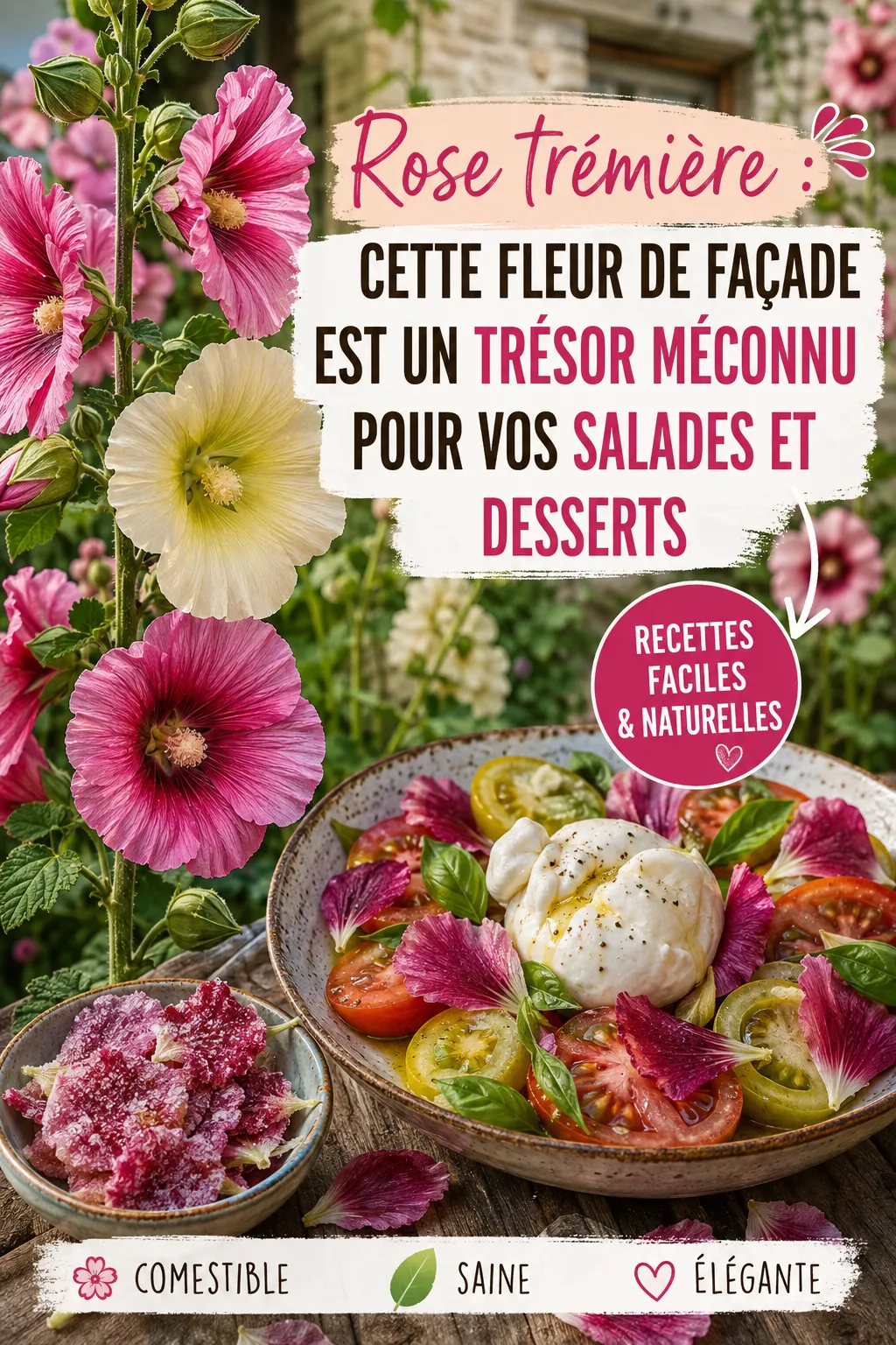 Rose trémière : cette fleur de façade est un trésor méconnu pour vos salades et desserts