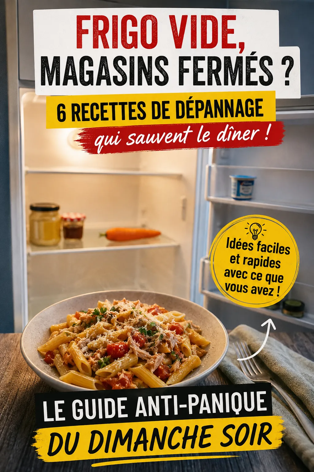 Dîner du dimanche soir : que cuisiner quand les magasins sont fermés et le frigo est vide ?