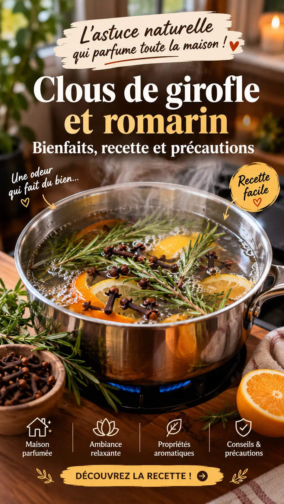 Faire bouillir des clous de girofle et du romarin : bienfaits, recette et précautions