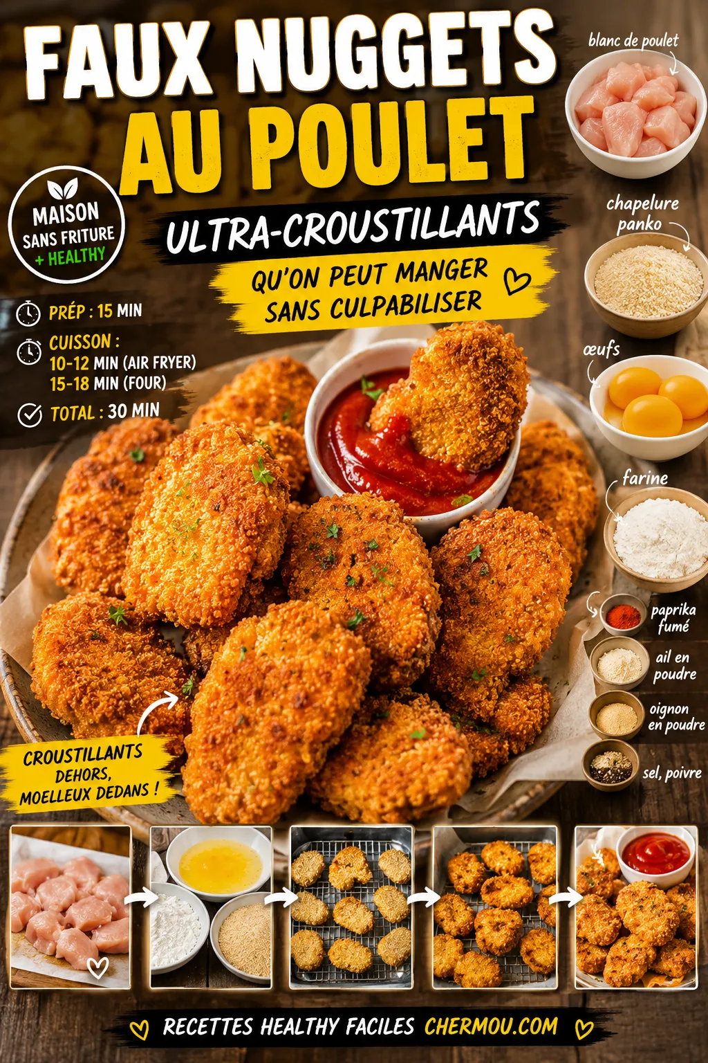 Faux Nuggets Au Poulet Ultra-Croustillants Qu'on Peut Manger Sans Culpabiliser