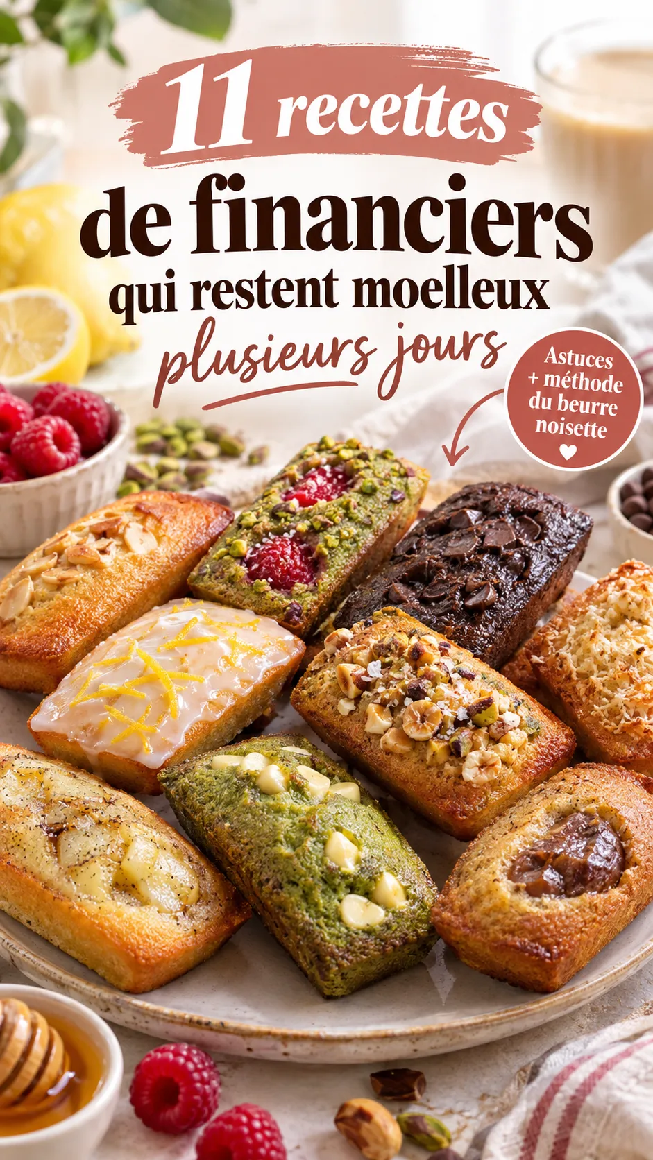 11 recettes de financiers qui restent moelleux plusieurs jours