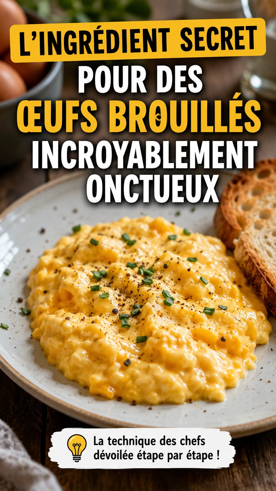 L'ingrédient secret à ajouter à vos œufs brouillés pour les rendre incroyablement onctueux