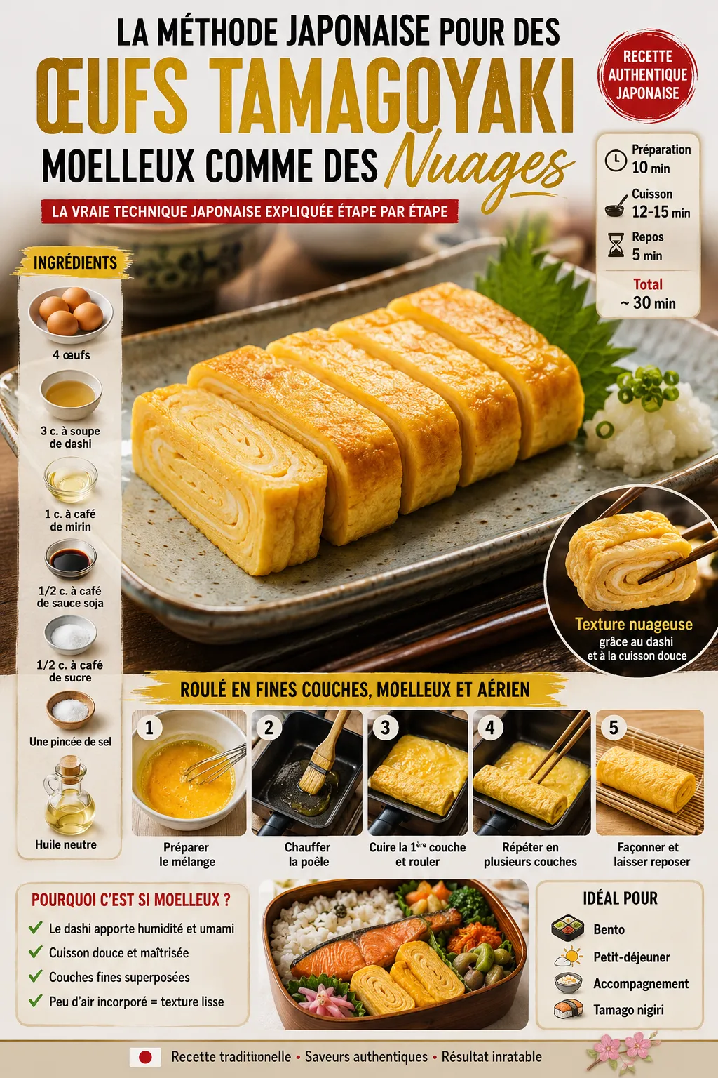 La Méthode Japonaise Pour Des Œufs Tamagoyaki Moelleux Comme Des Nuages