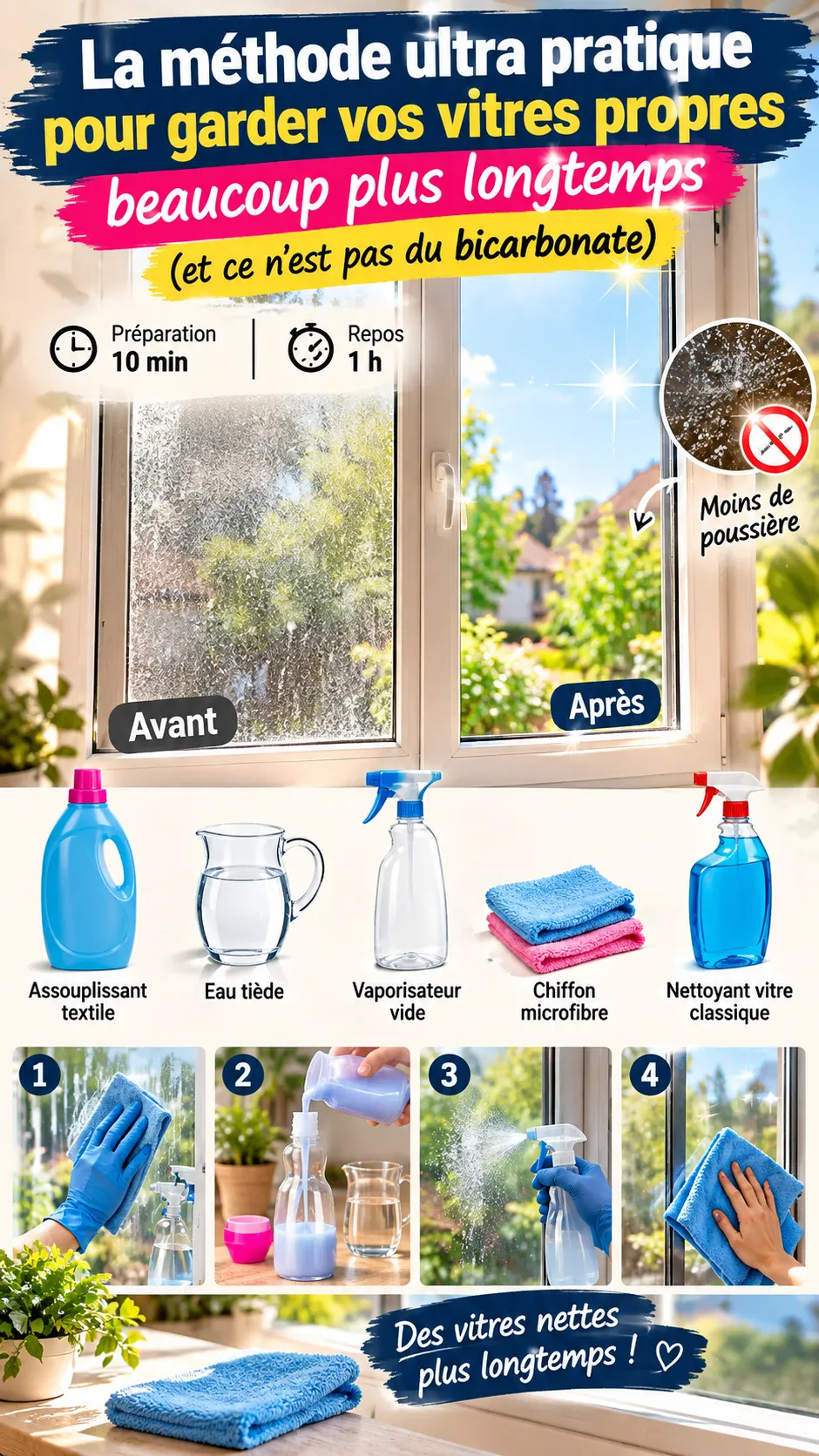 La méthode ultra pratique pour garder vos vitres propres beaucoup plus longtemps (et ce n'est pas du bicarbonate)