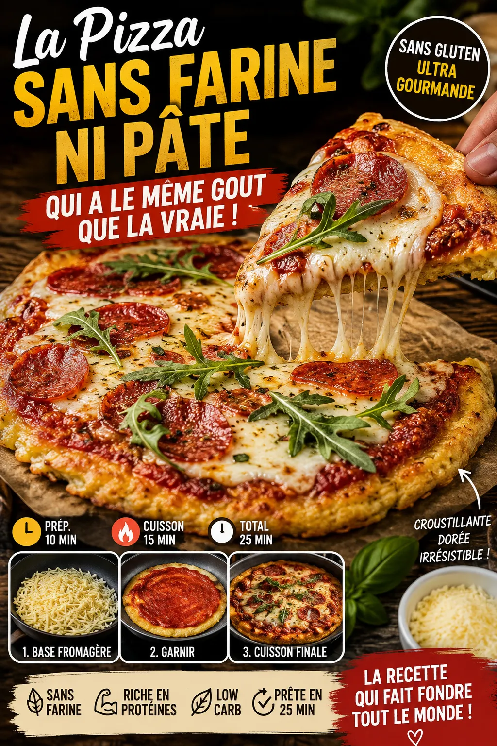 La Pizza Sans Farine Ni Pâte Qui A Le Même Goût Que La Vraie