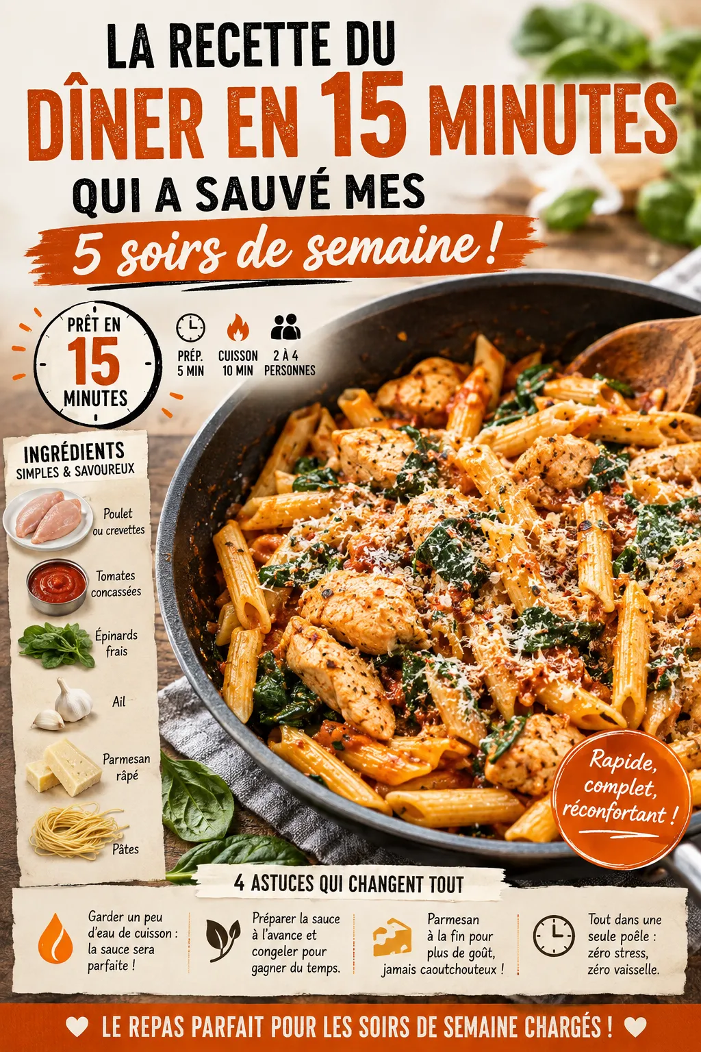 La recette du dîner en 15 minutes qui a sauvé mes 5 soirs de semaine