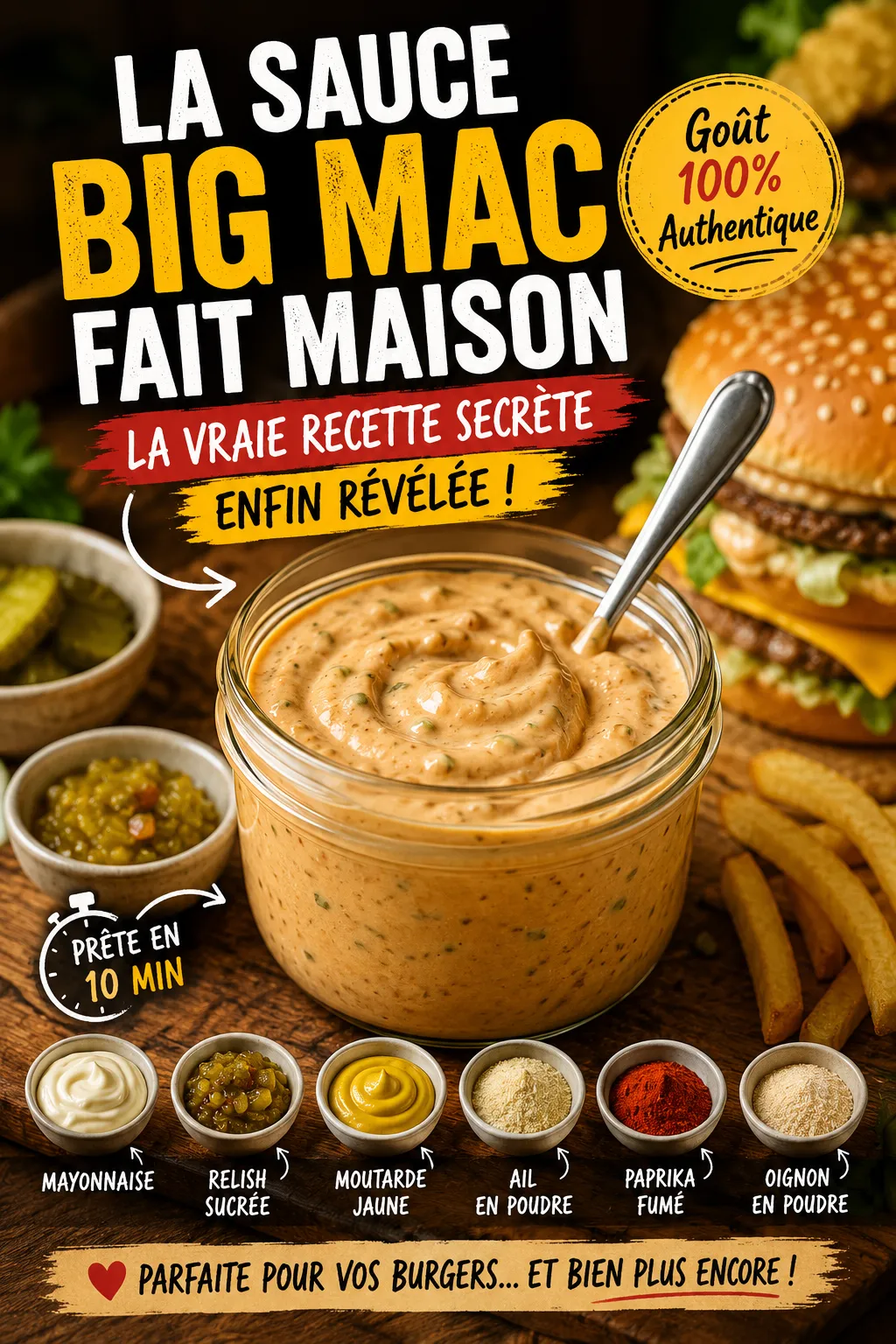 La Sauce Big Mac Fait Maison : La Vraie Recette Secrète Enfin Révélée