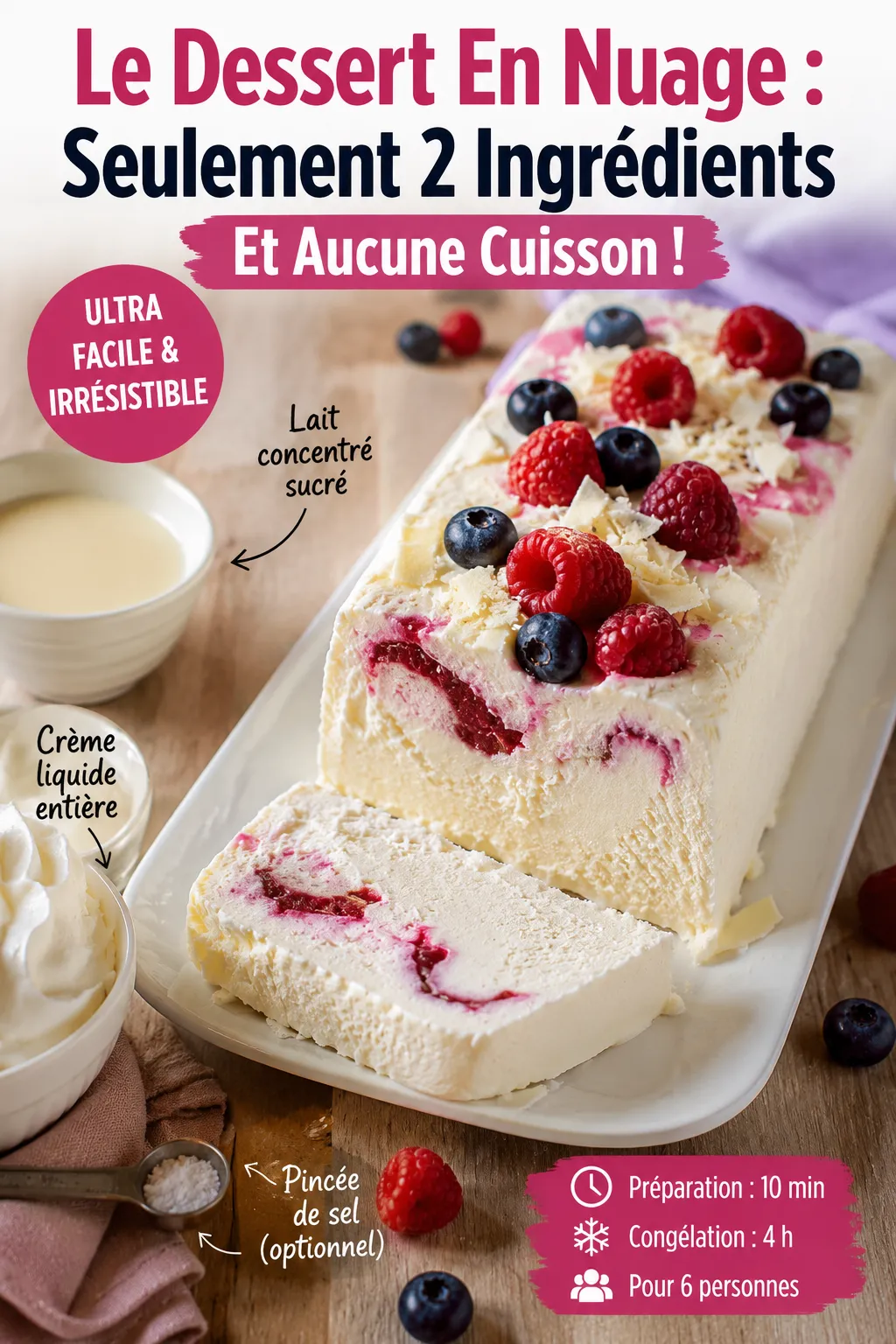 Le Dessert En Nuage : Seulement 2 Ingrédients Et Aucune Cuisson — La Recette Qui Cartonne Sur Pinterest