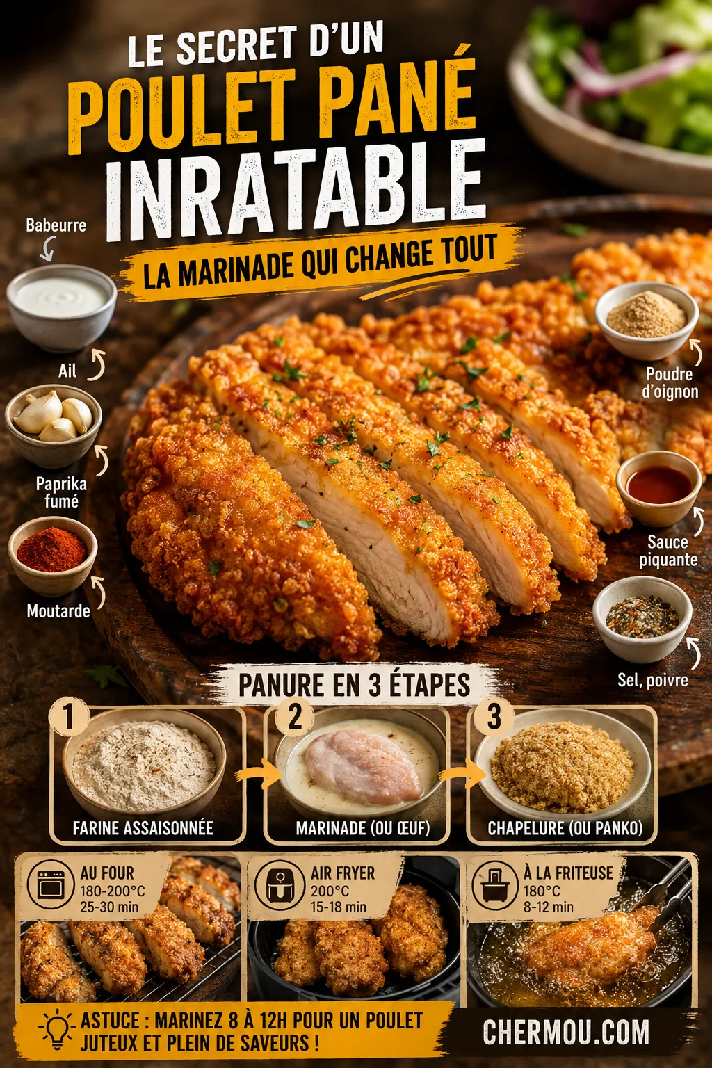 Le secret d'un poulet pané inratable : la marinade qui change tout