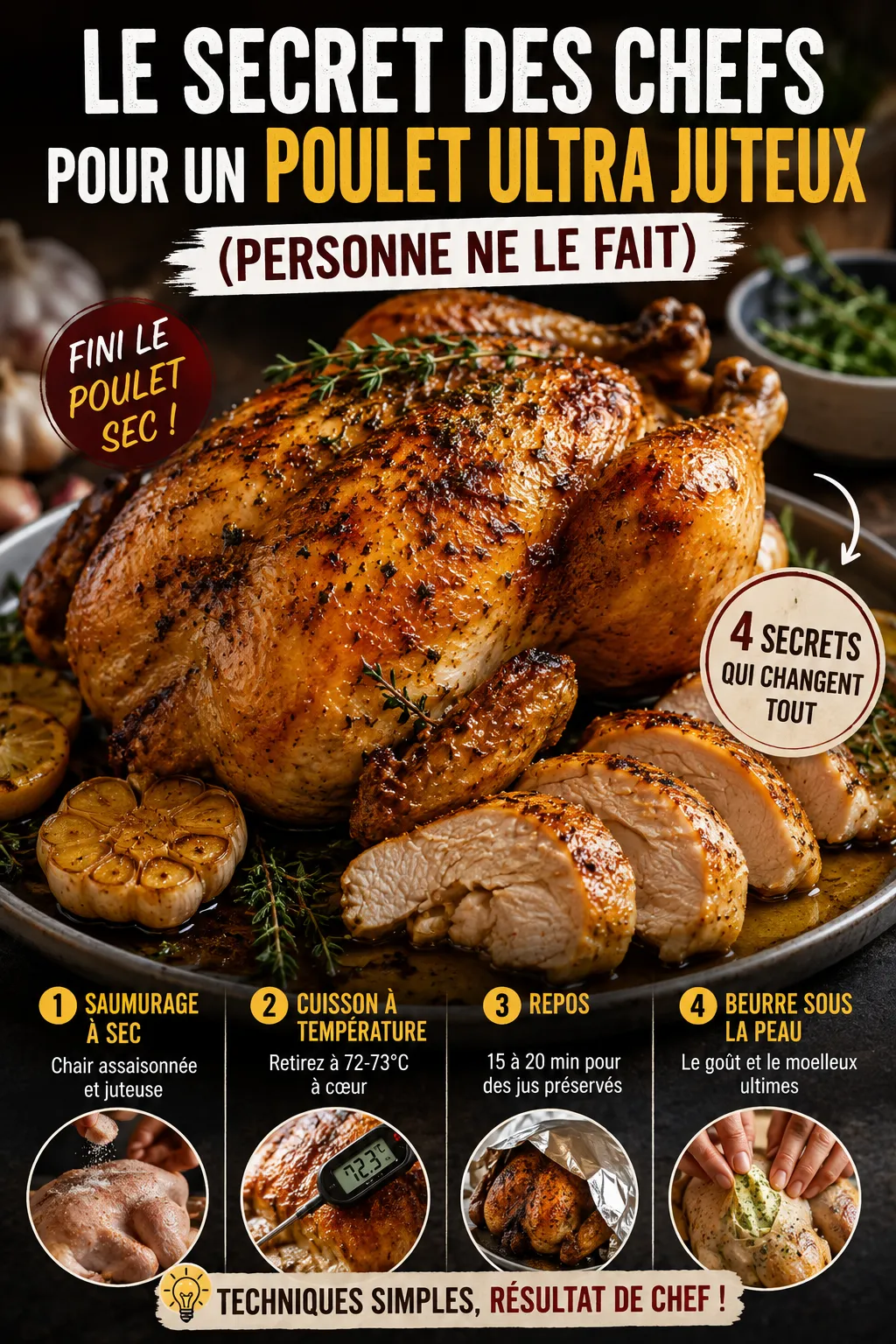 Le secret des chefs pour un poulet ultra juteux (personne ne le fait)