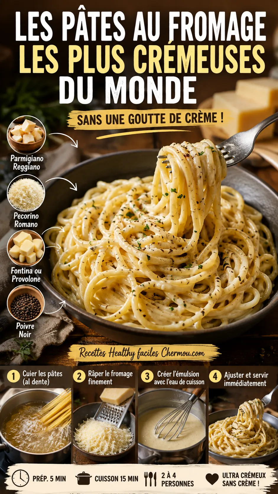 Les Pâtes Au Fromage Les Plus Crémeuses Du Monde (Sans Une Goutte De Crème)