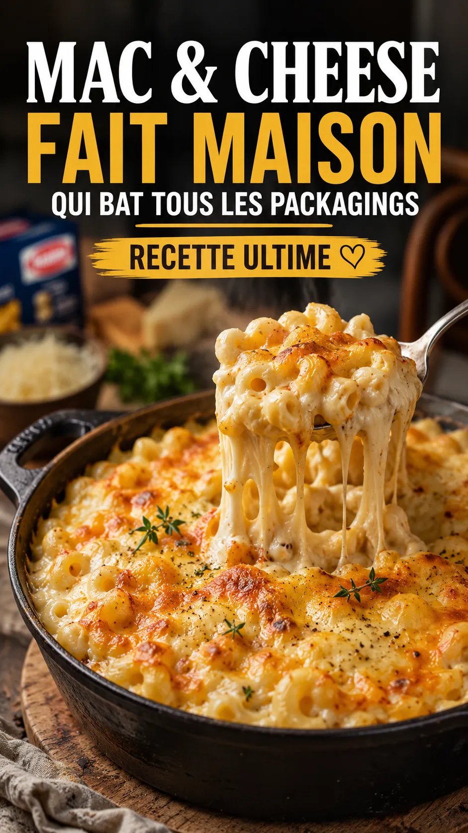 Mac & cheese fait maison qui bat TOUS les packagings — recette ultime