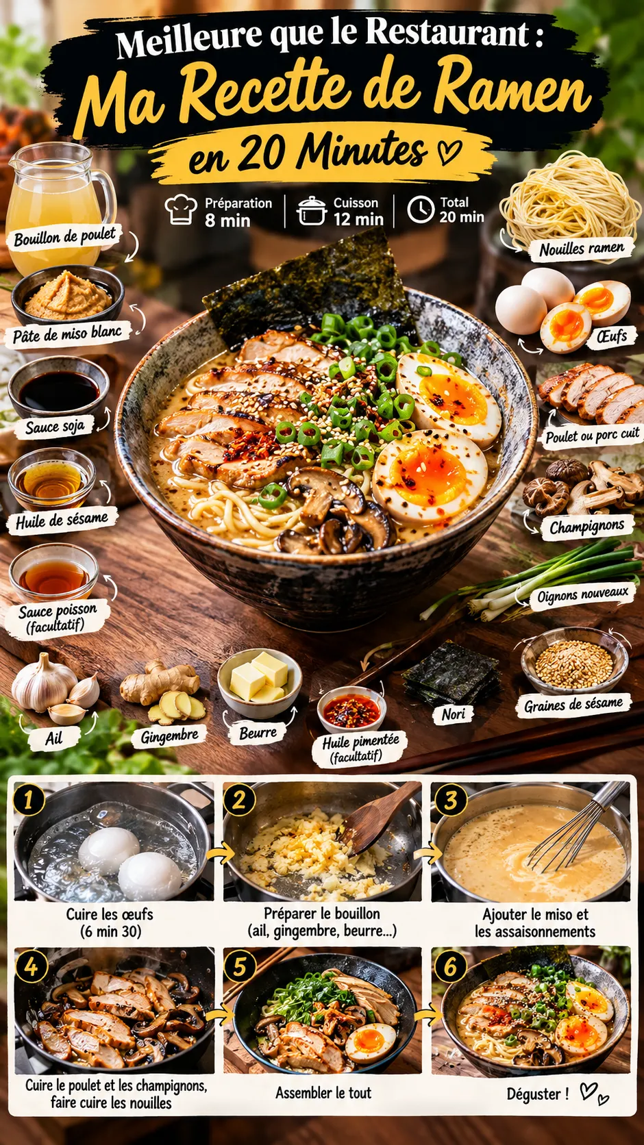 Meilleure que le Restaurant : Ma Recette de Ramen en 20 Minutes